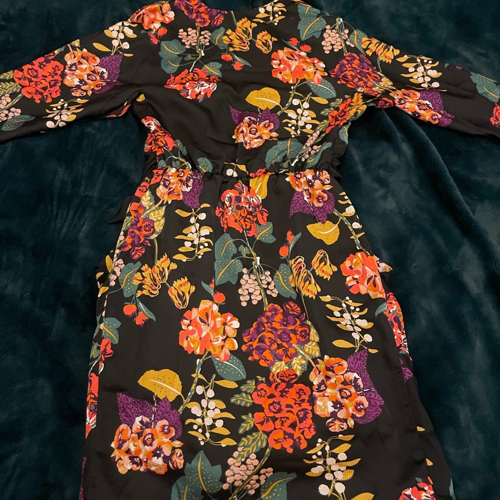 H&M Conscious Collection  Long Sleeve V-Neck Draped Dress with pockets.